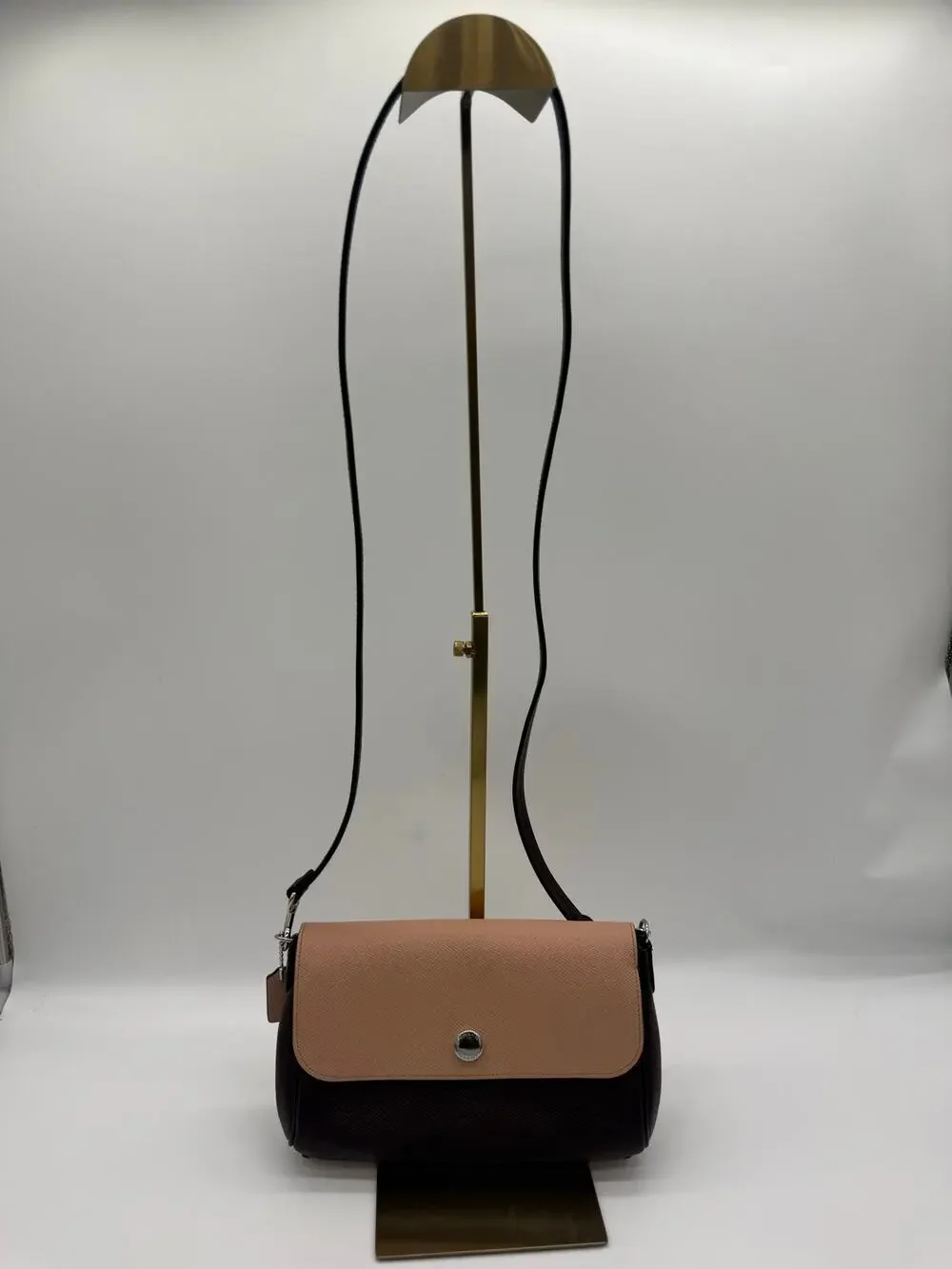 Coach Reversible Ruby Crossbody Bag Oxblood Nude Pink Leather Flap F12106⁠